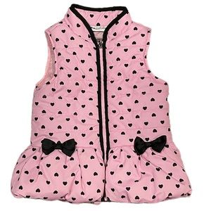 Pink Heart Girl’s Puffy Vest 24 months